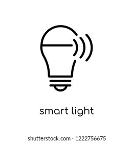 Smart light icon. Trendy modern flat linear vector Smart light icon on white background from thin line Electronic devices collection, editable outline stroke vector illustration