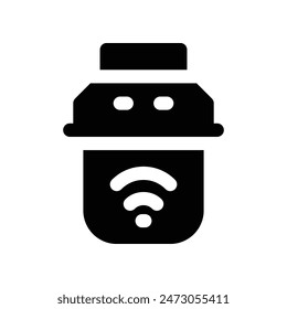 smart light icon. vector glyph icon for your website, mobile, presentation, and logo design.