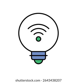 Icono de luz inteligente Vector ilustración de stock