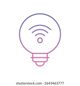 Smart Light Icon vector stock illustration
