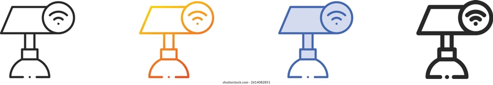 smart light icon.Thin Linear, Gradient, Blue Stroke and bold Style Design Isolated On White Background