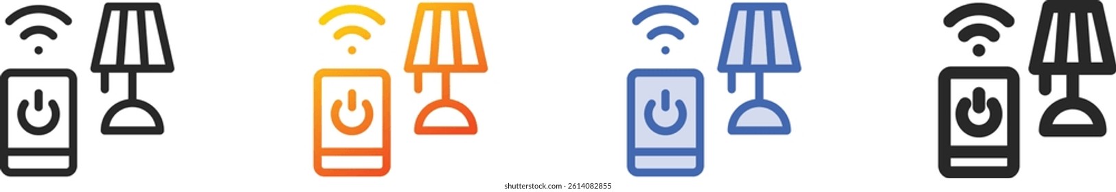 smart light icon.Thin Linear, Gradient, Blue Stroke and bold Style Design Isolated On White Background