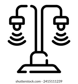 smart light Line Symbol auf weißem Hintergrund