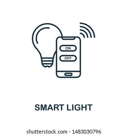 Smart Light outline icon. Creative design from smart devices icon collection. Premium Smart Light outline icon. For web design and printing.