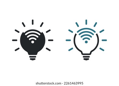 Smart light. Signal lamp. Vector illustration