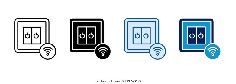 Smart Light Switch Symbol Mehrere Stilkollektionen festlegen