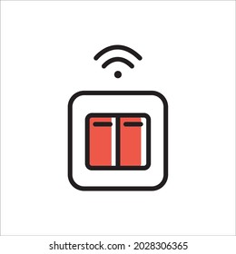 Smart Light Switch Icon Vector Illustration