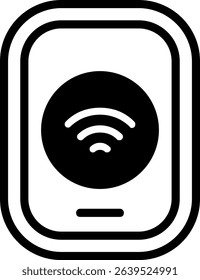 Smart Light Switch Semi Solid Icon Design
