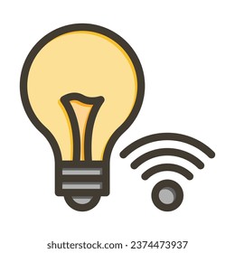 Smart Light Vector Thick Line Filled Colors Icon For Personal And Commercial Use.
