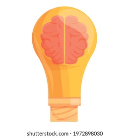Smart lightbulb development icon. Cartoon of Smart lightbulb development vector icon for web design isolated on white background