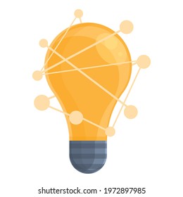 Smart lightbulb futuristic icon. Cartoon of Smart lightbulb futuristic vector icon for web design isolated on white background