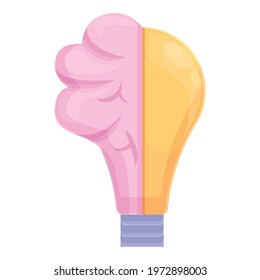 Smart lightbulb power icon. Cartoon of Smart lightbulb power vector icon for web design isolated on white background