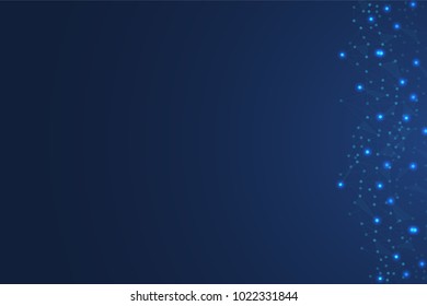Smart Link Technologies to deliver high availability connectivity. Abstract blue Polygonal Space Background with Connecting Dots and Lines. Network use is in line with business requirements.