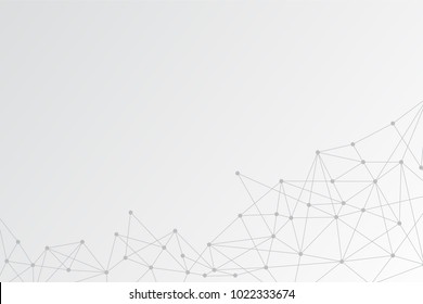 Smart Link Technologies To Deliver High Availability Connectivity. Abstract Blue Polygonal Space Background With Connecting Dots And Lines. Network Use Is In Line With Business Requirements.