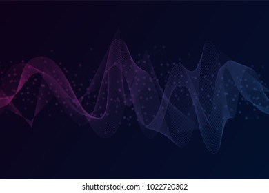 Smart Link Technologies to deliver high availability connectivity. Abstract Polygonal Space Background with Connecting Dots and Lines. Big data visual.