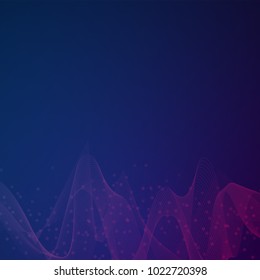 Smart Link Technologies to deliver high availability connectivity. Abstract Polygonal Space Background with Connecting Dots and Lines. Big data visual.