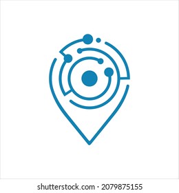 Smart location technology vector template