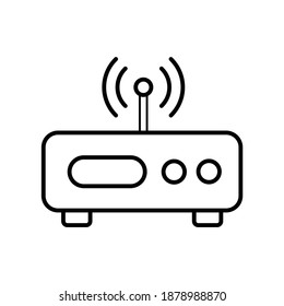 Smart lock digital device line icon