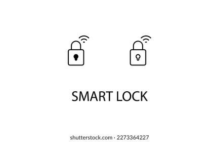 Ilustración de diseño de doble icono de bloqueo inteligente