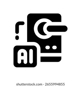 Icono de glifo de bloqueo inteligente. Icono de Vector fuerte y sólido para Sitios web, interfaces móviles, presentaciones y marca visual. Alta calidad y fácil de editar.