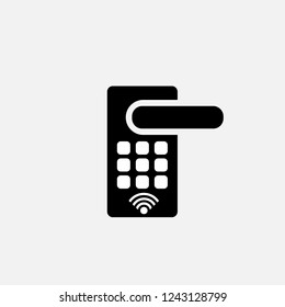 Smart lock icon. Access symbol. Flat design. Stock - Vector illustration
