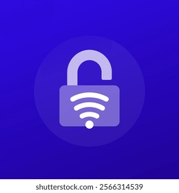 smart lock icon for apps, transparent design