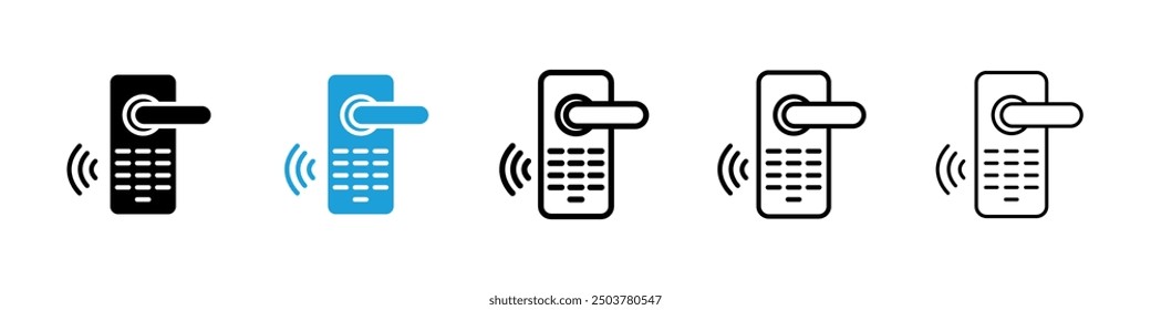 Icono de bloqueo inteligente en colores negro y azul