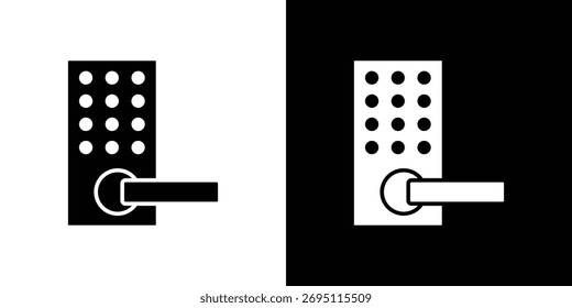 Smart lock icon concept. silhouette icon.