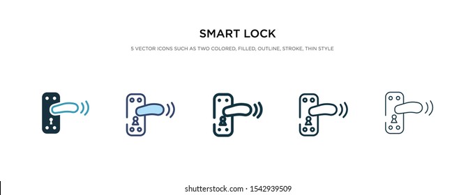 smart lock icon in different style vector illustration. two colored and black smart lock vector icons designed in filled, outline, line and stroke style can be used for web, mobile, ui