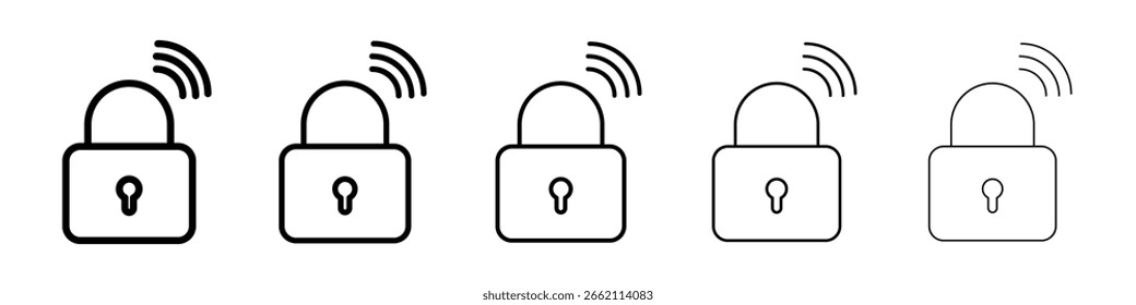 Smart Lock Icon gefüllte flache Schild Konzept für Web-Design.