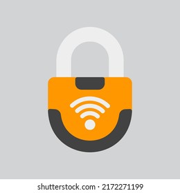 Smartlock-Icon im flachen Stil über Smart Home, Verwendung für Website-Mobile-App-Präsentation