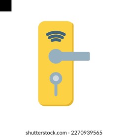 smart lock icon flat style vector