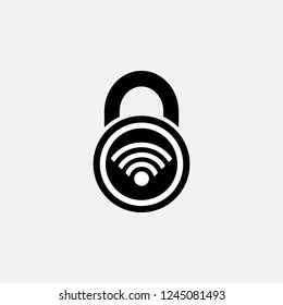 Smart lock icon. Smart home concept symbol design. Stock - Vector illustration can be used for web