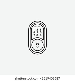 Icono de bloqueo inteligente aislado sobre fondo blanco