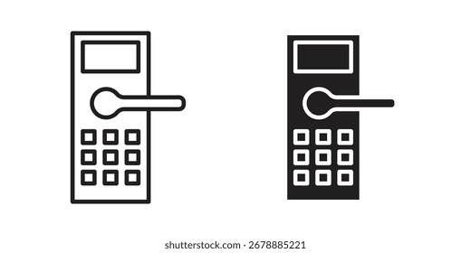 Smart lock icon line style graphic design .editable vectors.