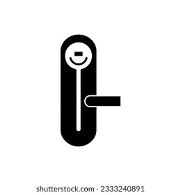Smart lock icon on white background