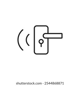 Icono de bloqueo inteligente Vector de contorno para Web ui
