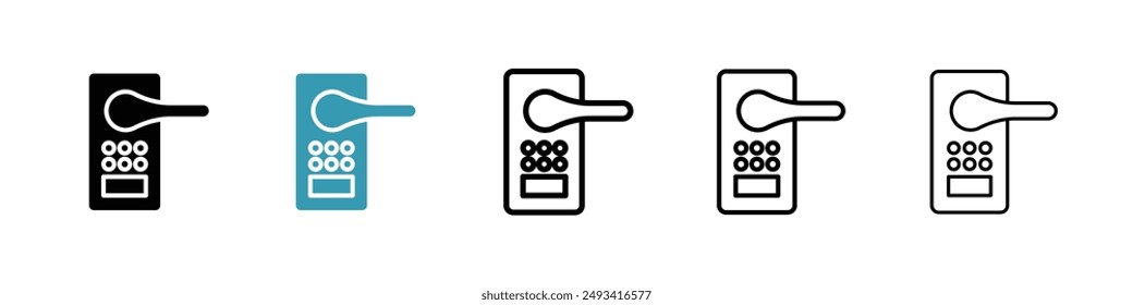 Paquete de iconos de bloqueo inteligente. estilo de línea EPS 10