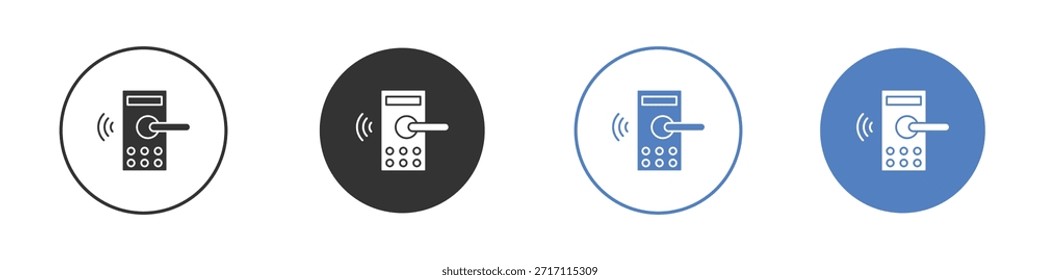 Conjunto de pictogramas do ícone de cadeado inteligente. Designs de ícone de vetor