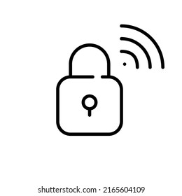 Icono de bloqueo inteligente. Diseño de línea de trazo perfecto y editable