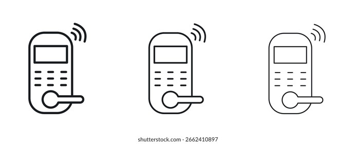Smart lock icon simple line design - Simple Vector Illustration
