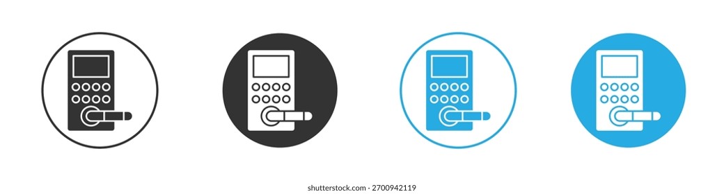 Smart lock icon symbol flat style on white background.