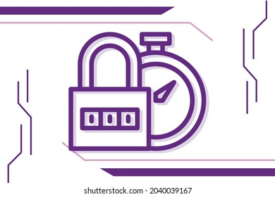 Intelligentes Schloss-Symbol aus der Sammlung moderner intelligenter Geräte für das Design mobiler Konzepte und Web-Apps. Technologie- und Haushaltsvektorliniensymbole