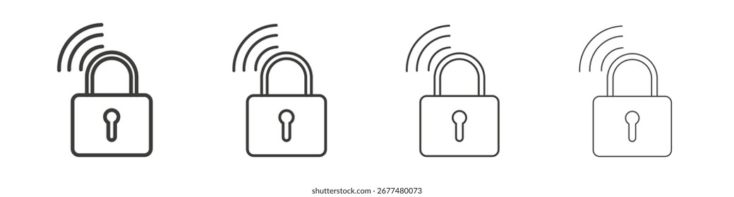 Smart lock icon symbol. Vector isolated illustration.