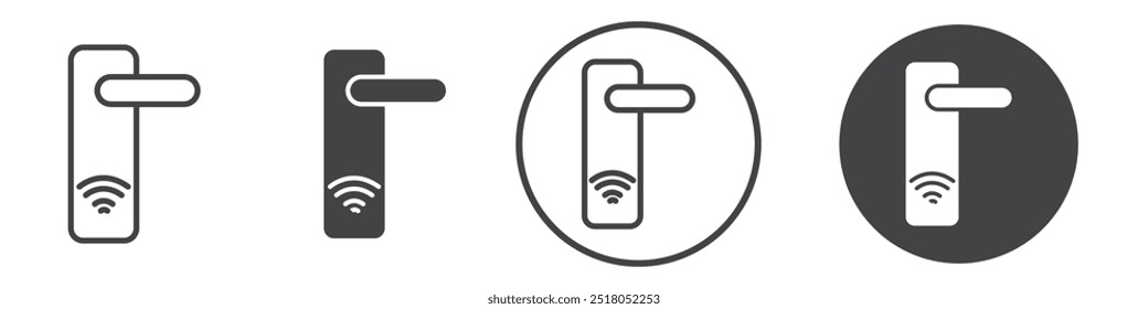 Ilustración de línea delgada de icono de bloqueo inteligente
