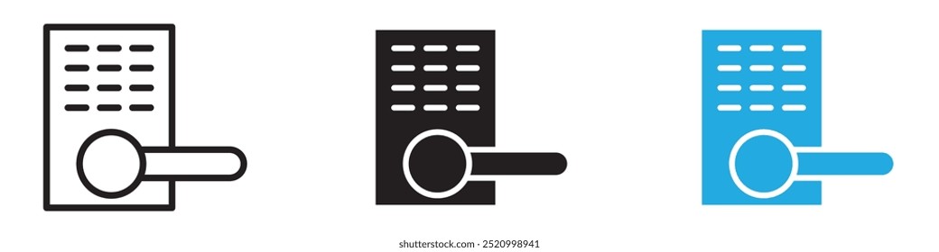 Smart lock icon thin line illustration