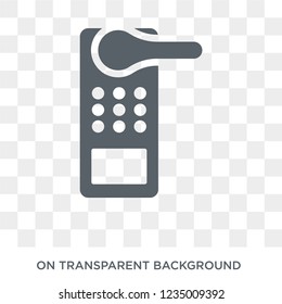 Smart lock icon. Trendy flat vector Smart lock icon on transparent background from smart home collection. 