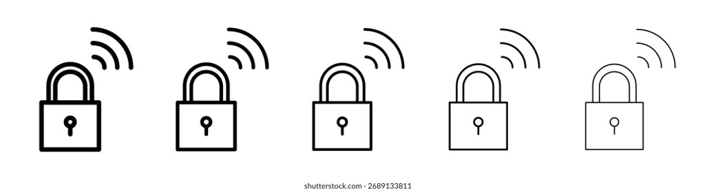Smart lock icon Vector Art Illustration