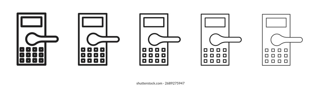 Icono de bloqueo inteligente línea de Arte vectorial Ilustraciones colección