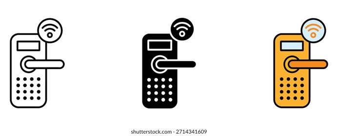 Smart Lock-Symbolvektor. Home Security und Fernbedienungssymbol. Vektorgrafik.